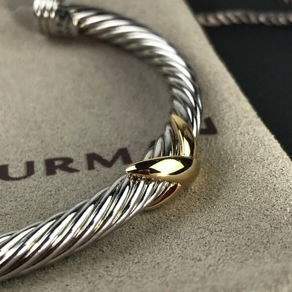 David Yurman Sterling Silver Cable Bracelet 5mm - Picture 4 of 7